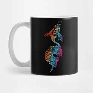 Aquatic Canvas: Colorful Transformation of the Koi Mug